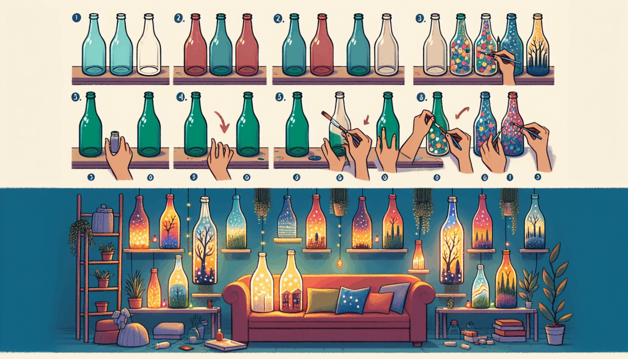How to Upcycle Glass Bottles into Decor Items: Step-by-Step Projects